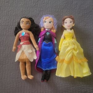 Disney Store Exclusive Princess Doll plush Bundle(3)